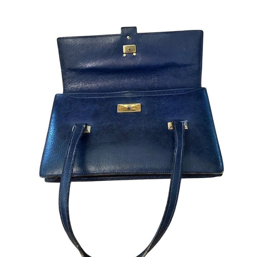 Gucci Blue Satchel with Gold Hardware - Picture 5 of 10